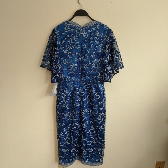 New JS Collections embroidered floral midi dress - Picture 7 of 15